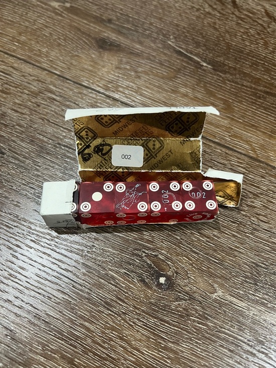Ballys Other - NWOT lasvegas casino dice stick Ballys show girl Set of 5 red and white